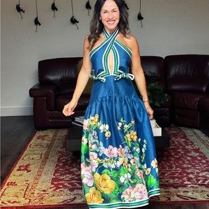 New blue with flower dress